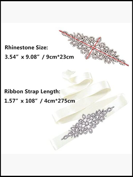 Handmade Rhinestone Bridal Belt Sash for Wedding Gown main image 4